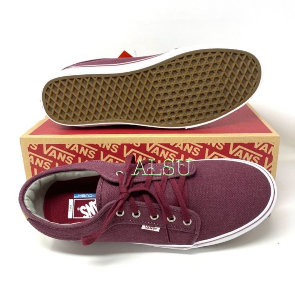 VANS Chukka Low Top Canvas Red Wine Casual Women’s Size 9 Sneakers VN000ZUMGPK - Picture 4 of 11